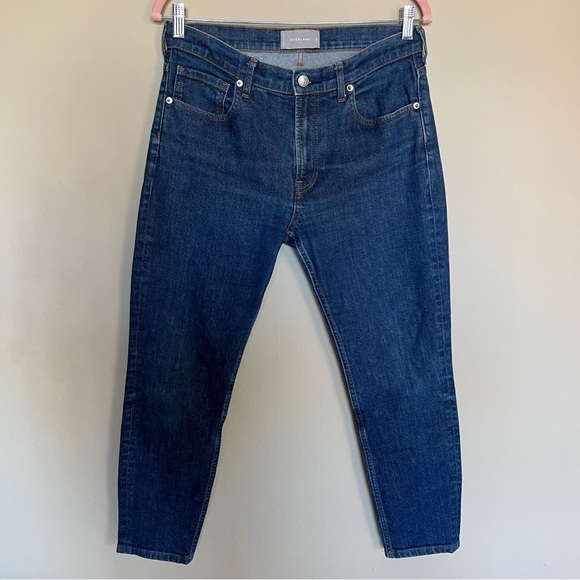 Everlane HighRise Straight Leg Ankle Jeans Size 30 Washed Midnight - Picture 2 of 4